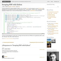 Scraping PDF with Python