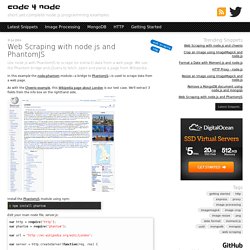 Web Scraping with node.js and PhantomJS - code4node
