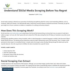Social Media Scraping, Social Media Scraper, Facebook Scraper