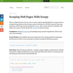 Scraping Web Pages with Scrapy - Michael Herman