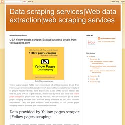 Data scraping services