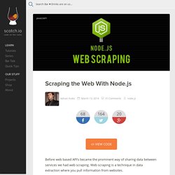 Scraping the Web With Node.js