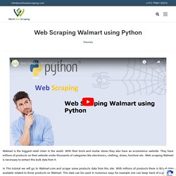 Web scraping Walmart Python to Scrape Walmart Data