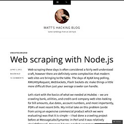 Web scraping with Node.js