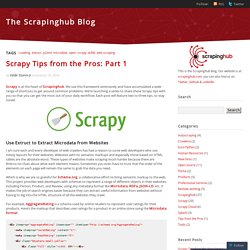 Scrapy Tips from the Pros: Part 1
