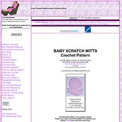 BABY SCRATCH MITTS Crochet Pattern