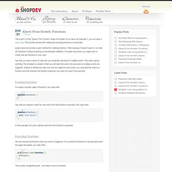 jQuery From Scratch: Functions » ShopDev Website Design Blog