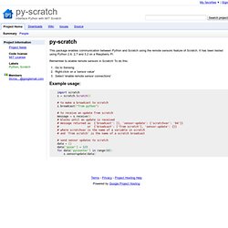 py-scratch - Interface Python with MIT Scratch