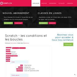 Scratch - les conditions et les boucles