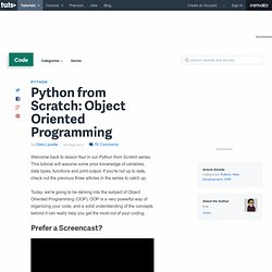 Python from Scratch: Object Oriented Programming
