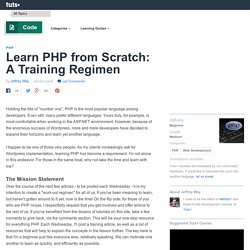 Learn PHP from Scratch: A Training Regimen