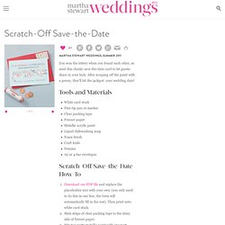 Scratch-Off Save-the-Date How-To