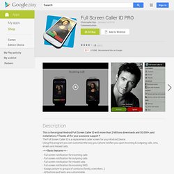 Full Screen Caller ID - Android Market