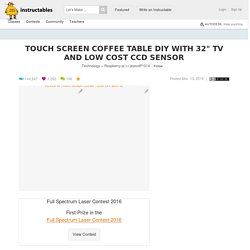 Touch Screen coffee table DIY with 32" TV and low cost CCD sensor