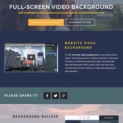Full-Screen HTML5 Video Background