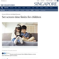 Set screen-time limits for children, Health News