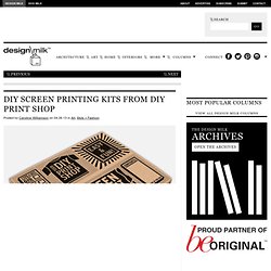 DIY Screen Printing Kits From DIY Print Shop