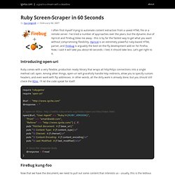 Ruby Screen-Scraper in 60 Seconds