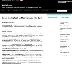 Screen Sharing Tools and Technology: A Mini-Guide