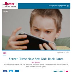Screen Time Now Sets Kids Back Later