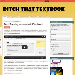 Tech Tuesday screencast: Planboard