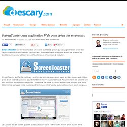 ScreenToaster, une application Web pour créer des screencast