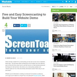 Free and Easy Screencasting to Build Your Website Demo