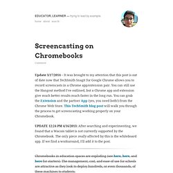 Screencasting on Chromebooks