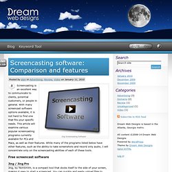 Screencasting software: Comparison and features