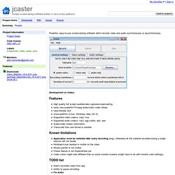 jcaster - Simple screencasting software written in Java (cross platform)
