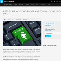 Best Screencasting Tools and Apps for Windows PC and Mac OS X