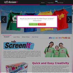 ScreenIt Easy DIY Screen Printing System — Personalize, Print and Reuse