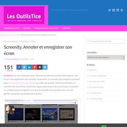 Screenity. Annoter et enregistrer son écran