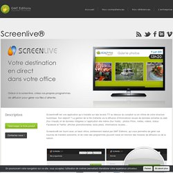 Screenlive® - GMT Éditions - expertise etourisme