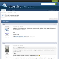 Screenplay example - Storyist Forums