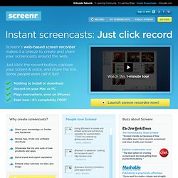 Instant screencasts: Just click record