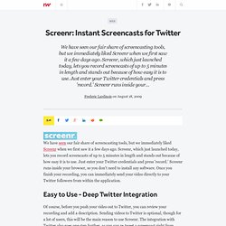 Screenr: Instant Screencasts for Twitter