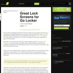 Great Lock Screens for Go Locker