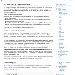 Screens and Screen Language — Ren'Py Documentation