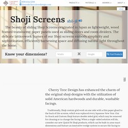 Shoji Screens for Sliding Doors and Dividers