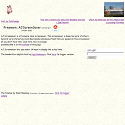 Clock Screensaver:Download AJScreensaver Freeware screensaver displays the Belgium digital clock a Timeline and more