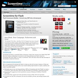 Convert Flash SWFs to Screensavers for Mac and PC