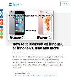 How to screenshot on iPhone 6 or iPhone 6s easy and simple way