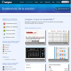 Screenshots Lengow - Avec Lengow, optimisez vos flux et vos coûts d’acquisition sur chaque support de diffusion !