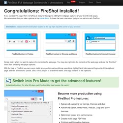 FireShot: Webpage Screenshots + Annotations 0.98.89 installed!