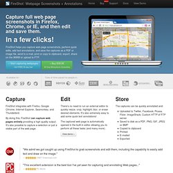 Capture full web page in Firefox, Chrome or IE: quick screenshots and annotations!