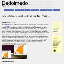 How to Take Screenshots in VirtualBox