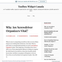 Why Are Screwdriver Organizers Vital? – Toolbox Widget Canada