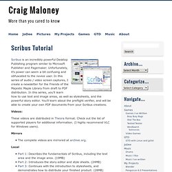 Craig Maloney » Scribus Tutorial