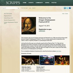Scripps College - Oregon Shakespeare Festival 2013